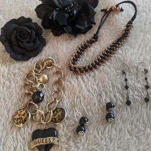 Black accent jewelry